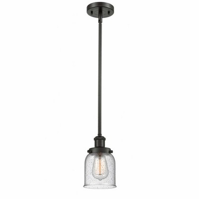 Bell - 1 Light Stem Hung Mini Pendant In Industrial Style-10 Inches Tall and 5 Inches Wide