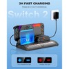 Beboncool Joycons Charging Dock For Nintendo Switch 2 with 4 Joy Con Fast Charging & 20 Game Slot - 3 of 4