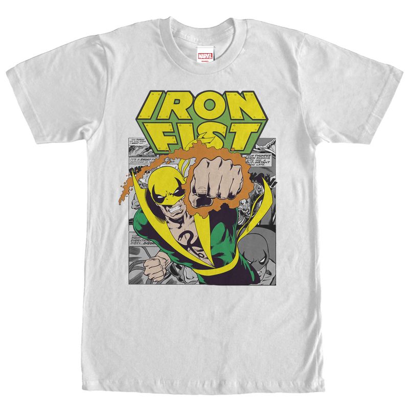 Men's Marvel Classic Iron Fist Punch T-Shirt, 1 of 5
