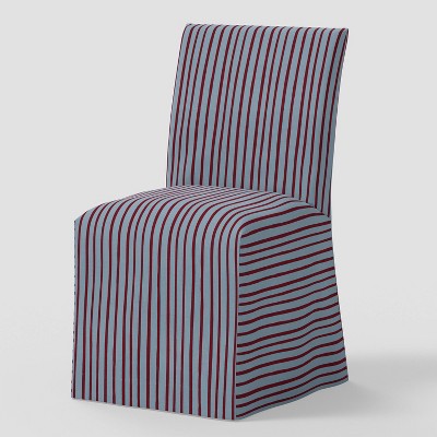 Kay Slipcovered Dining Chair in Waverly Stripe Berry Ocean - Threshold™