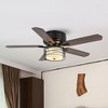 Parrot Uncle 42" Black Indoor Retractable Caged Ceiling Fan, Industrial - 2 of 4