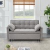 Sapphtopaz Pull Out Sofa Bed Velvet 3-in-1 Convertible Sleeper Sofa with Pillows and Pocket Small Loveseat Couches for Living Room,Bedroom - 3 of 4