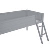 Whisen Wood Twin Size Gaming Loft Bed with Desk and LED - Gray - 4 of 4