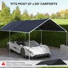 10 x 20ft Carport Roof, UV Resistant Canopy Replacement Cover with Ball Bungee Cords - 4 of 4