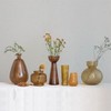 Storied Home Organically Shaped Glass Vase or Candle Holder, Orange - 3 of 3