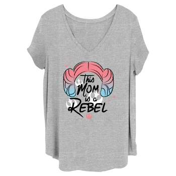 Junior's Women Star Wars Mother's Day Leia Rebel Mom T-Shirt