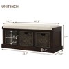 Shoe Storage Bench for Entryway,Entryway Bench with Storage Removable Basket, Shoe Cabinet with Hidden Storage for Entryway Living Room - 3 of 4