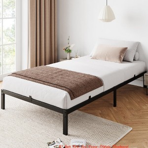 Twin Size/Full Size/Queen Size Metal Platform Bed Frame - 6/10 Inch Heavy Duty, Noise-Free Foundation - 1 of 4