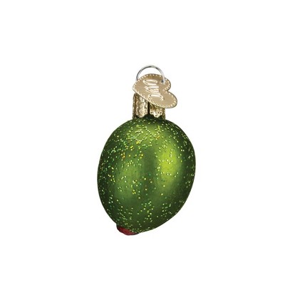 Old World Christmas Glass Blown Ornament for Christmas Tree, Stuffed Green Olive