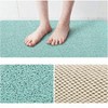 24x36 Inch Non - Slip Bath Mat with Drain, Quick Drying Loofah Shower Mat for Tub and Bathroom, Green. - 4 of 4
