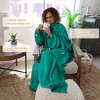 Catalonia Adult Wearable Fleece Blanket Snuggie, Super Soft Cozy Mink Micro Plush Wrap Throws Blanket Robe, Gift for Woman Man - 2 of 4