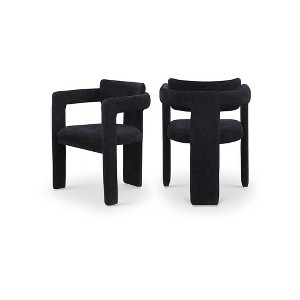 Meridian Furniture,Brenda Chenille Fabric Dining Chair, Set of 2 - 1 of 4