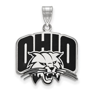 Black Bow Jewelry Sterling Silver Ohio Bobcats NCAA Large Pendant - 1 of 3