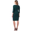 Rekucci Women's Classic Chic Shift Dress – Boat Neck, 3/4 Sleeves, Knee Length, Work to Dinner Outfit - 3 of 4