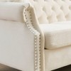 CAVINAS Upholstered Sofa Tufted Couch with Rolled Arms and Nailhead, Chesterfield Sofa, Loveseat Sofa with Pillows, Velvet Sofa for Living Room - 4 of 4