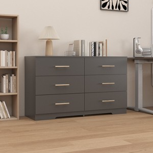 CAVINAS 6 Drawers Dresser Chest of Drawers Closet Organizers and Storage Dresser for Closet with Golden Handle for Bedroom, Living Room - 1 of 4