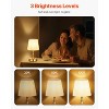 SUGIFT Cordless Table Lamp, 3-Level Brightness, 2700–3000K Warm Light, Fabric Shade, USB-C, Portable for Restaurant/Bedroom/Bars — Gold - 4 of 4