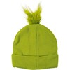 AI ACCESSORY INNOVATIONS Grinch 3D Winter Beanie and Glove Set, Green Knit with Embroidered Appliques, Unisex Kids - 2 of 3