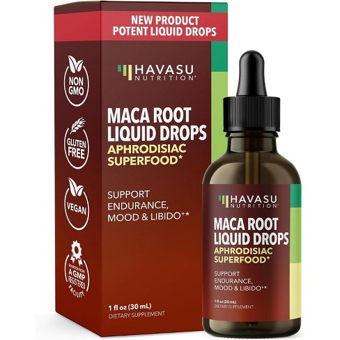 Organic Maca Root Liquid Drops, Supports Endurance Mood & Performance ...