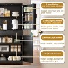 72" Pantry Storage Cabinet with Keyboard Drawers, Fluted Doors, Adjustable Shelves, Freestanding Cupboard for Kitchen,Living Room-The Pop Home - 4 of 4