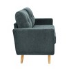 TiramisuBest 67.7" Wide Mid-Century Modern Upholstered Tufted Loveseat Sofa With Wooden Legs - 4 of 4