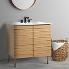 JONATHAN Y VAN1000 Aubert 20 in. W x 18 in. D x 33 in. H Thick Linear Slat Modern 2-Shelf Bath Vanity Cabinet Only (Sink Basin not Included) - 2 of 4