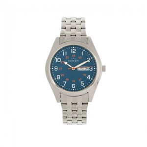 Elevon Gann Bracelet Watch w/Day/Date - Silver/Teal - 1 of 3