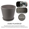 Kozyard Planter Indoor Outdoor Plant Pots with Tray Collecting Water for Tall Plants, Flowers - 3 of 4