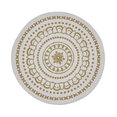 Split P Gold Medallion Round Printed Placemat Set