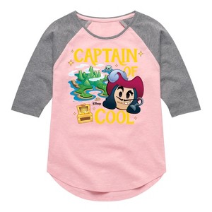 Girls' - Disney - Captain Of Cool Shirt Tail Raglan Graphic T-shirt - 1 of 3