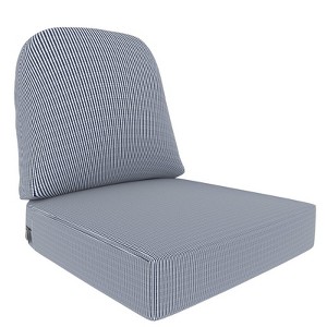 Covers&All Outdoor Seat / Back Deep Seating Cushion, Eco-friendly Olefin Fabric, 24 in L x 22 in W x 5 in Thick - 1 of 4
