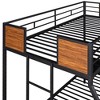 NicBex Twin Size Bunk Bed Metal Bed Frame with Full Length Guardrail, Headboard and Ladder for Bedroom, Dormitory, No Box Spring Required - 4 of 4