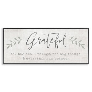 Stupell Industries Uplifting Gratitude Phrase Botanical Sprig Typography, 24" x 10" - 1 of 4