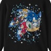 Sonic The Hedgehog Modern Snowy Character Collage Crew Neck Long Sleeve Boys' Black Tee - 2 of 2