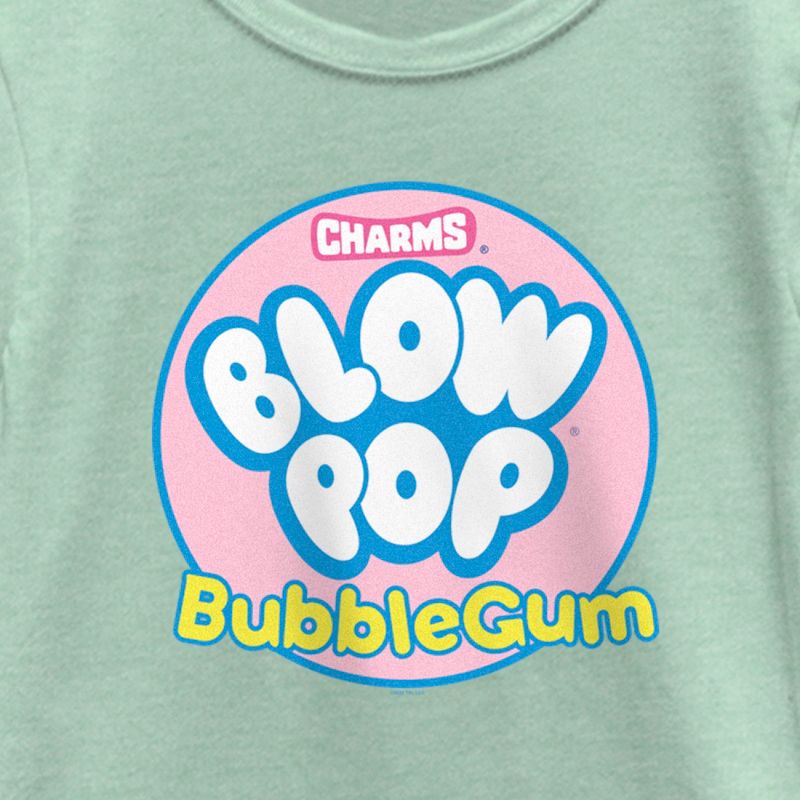 Girl's Blow Pop Bubble Gum Logo T-Shirt, 2 of 5
