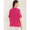Allegra K Women's Casual Button Up Textured Ruffle Sleeve Blouse - 4 of 4