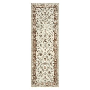 COZONY Washable Runner Rug for Hallway Kitchen, Non-Slip Soft Floral Carpet with Rubber Backing for Laundry Room, Bedroom, Bathroom Area Rug - 1 of 4