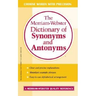 The Merriam-Webster Dictionary of Synonyms & Antonyms - (Paperback)