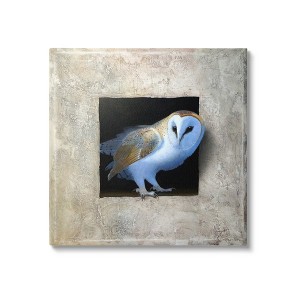 Stupell Industries Mysterious Barn Owl Peering Canvas Wall Art - 1 of 3