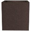 Vioscapes Square Coffee Bean Husk & Recycled Plastic Planter Box with Pot Brown 4.7"x4.7" - 2 of 4