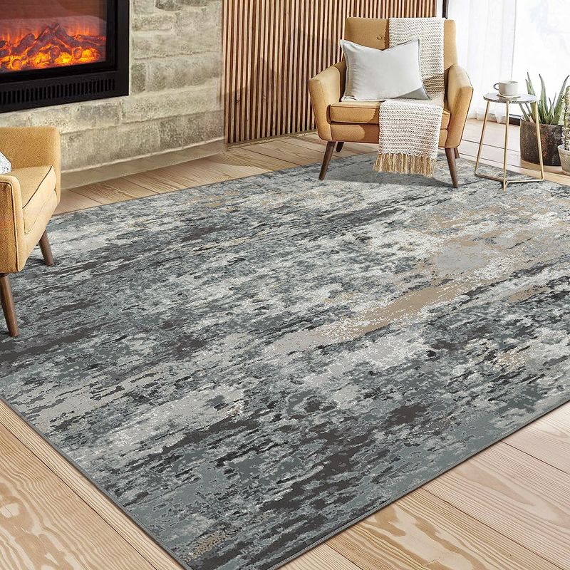 Modern Abstract Area Rugs for Living Room Washable Boho Rug, 3 of 9