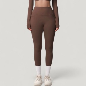 Anna-Kaci Active Women's High Waist Full Length Leggings with Side Pockets and Wide Waistband - 1 of 4