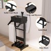 Kumasinova Wooden Coat Rack Stand,Valet Clothing Rack with Storage Shelf,Garment Rack with Multiple Rods,Standing Hanger for Entryway,Bedroom - 4 of 4