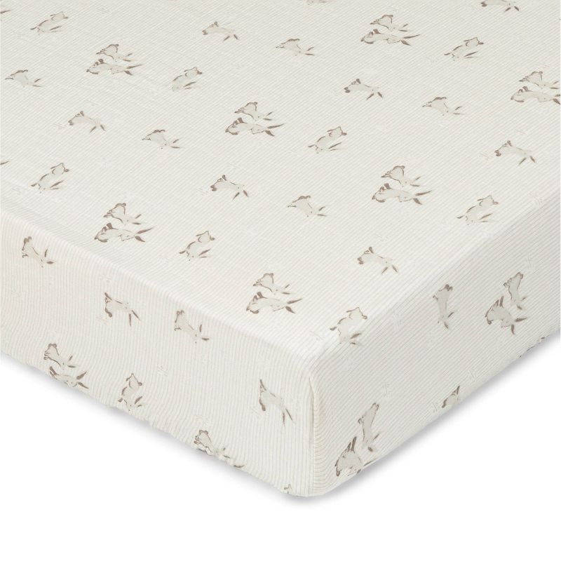 Crane Baby Organic Cotton Fitted Crib Sheet, 1 of 10