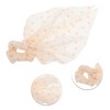 Unique Bargains Fashion Dots Hair Scrunchies Beige 1 Pc - 3 of 4