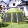 Outsunny 6-8 Person Screen House Room, Instant Outdoor Camping Tent, Hexagon Canopy Screen Shelter Gazebo w/ Screened Mesh Net, Carry Bag, Green - image 2 of 4
