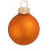 Northlight Matte Glass Christmas Ball Ornaments - 3.25" (80mm) - Pumpkin Orange - 8ct - 2 of 3