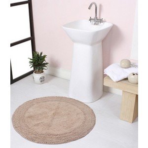 Double Ruffle Collection Cotton Ruffle Pattern Tufted Bath Rug - Home Weavers - 1 of 4
