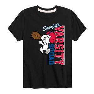 Boys' - Peanuts - Snoopy's Varsity Squad Short Sleeve Graphic T-Shirt - 1 of 4