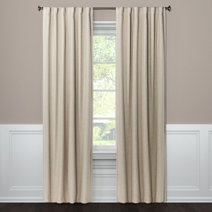 Blackout Curtain Panel Aruba Brown Linen 108